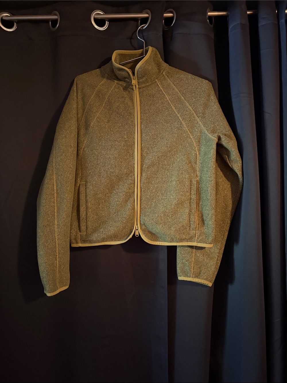 Athleta Olive Zip-Front Ski Jacket